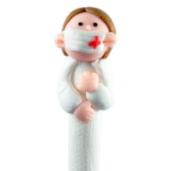 3-in-1 Handy Retractable Badge Reel Pen & Belt Clip Keychain & Carabiner - Badge