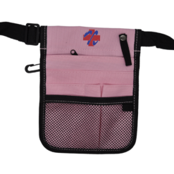 nursing pouch with light pink stitching