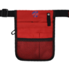 nursing pouch with red stitching